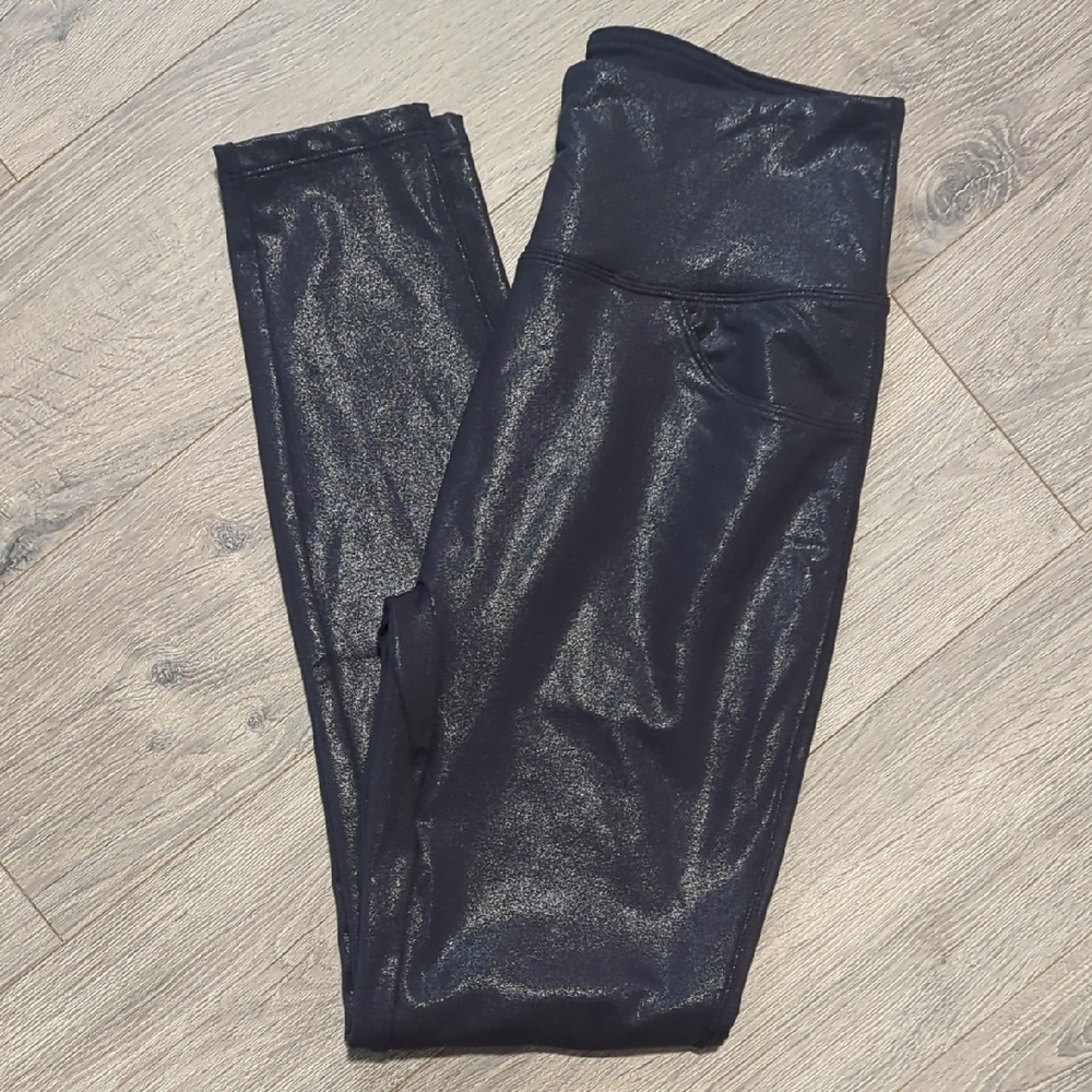 Baleaf Faux Leather Shiny Pocket Leggings